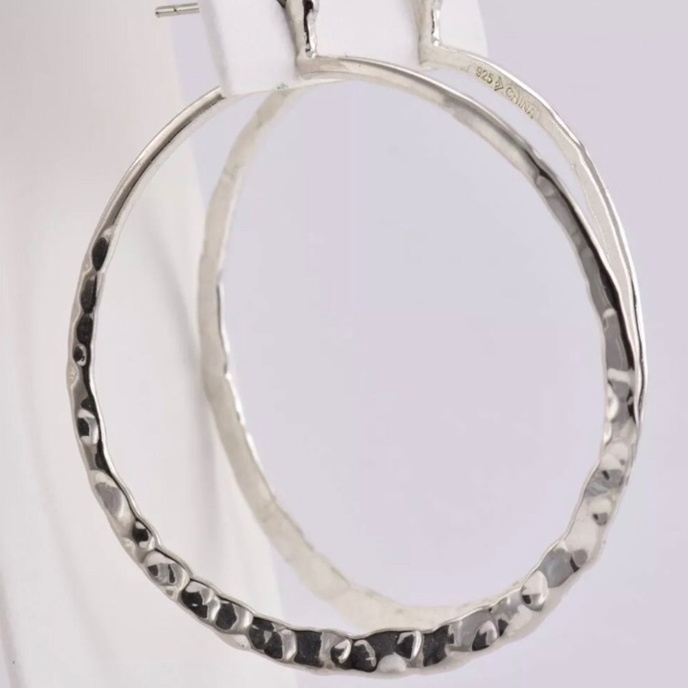 Silpada Sterling Silver Hammered Earrings P1287 - Picture 10 of 16